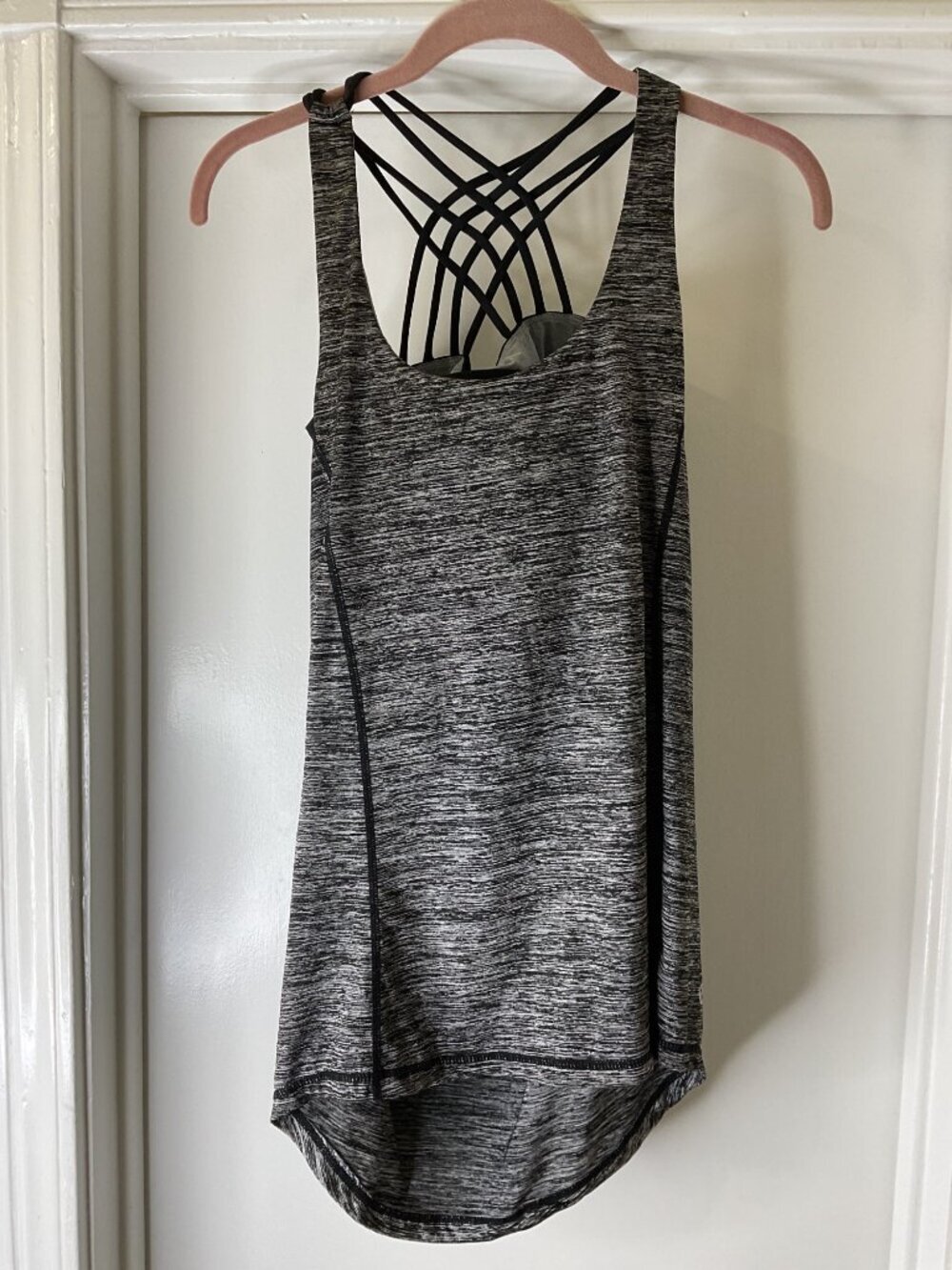 Lululemon Slay The Studio 2-in-1 Tank Top Heather Gray Size 8 - Picture 2 of 8